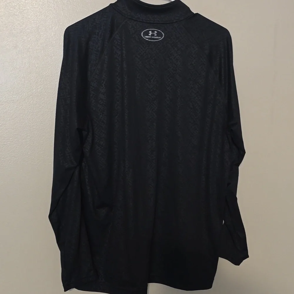Under Armour‎ Men’s HeatGear Long Sleeve Gray Quarter Zip Shirt Size Medium